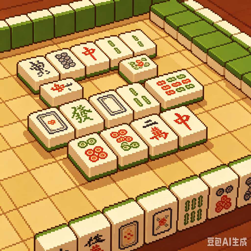 blue mahjong tiles